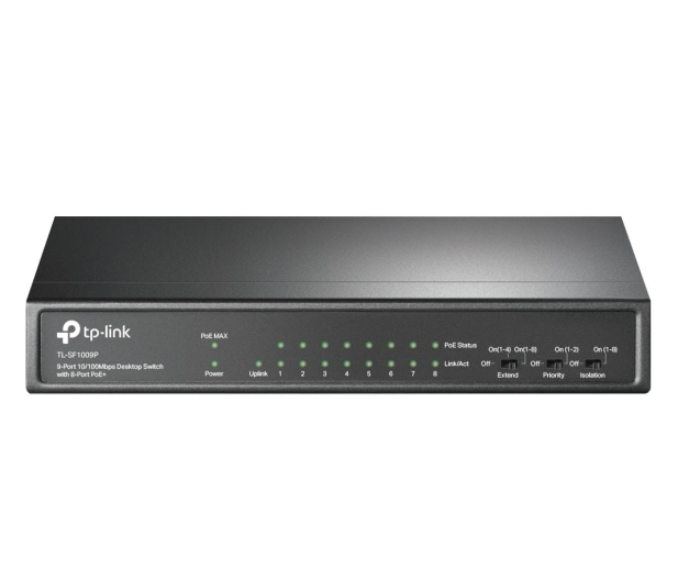TP-Link 9p TL-SF1009P (9x10/100Mbit, 8xPoE+) - 1203967 - zdjęcie